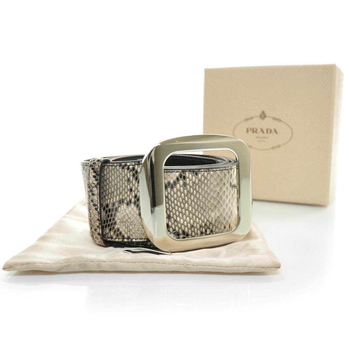 Python Silver Buckle Belt 90 36