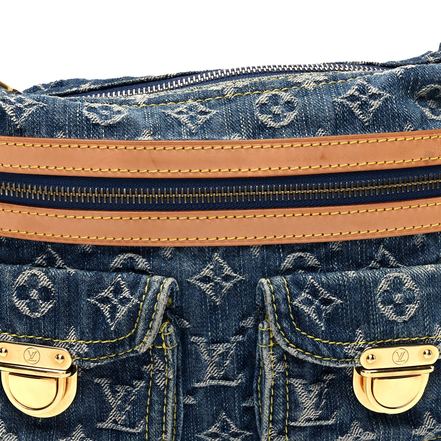 Louis Vuitton Monogram Denim Baggy PM Blue 7 of 9