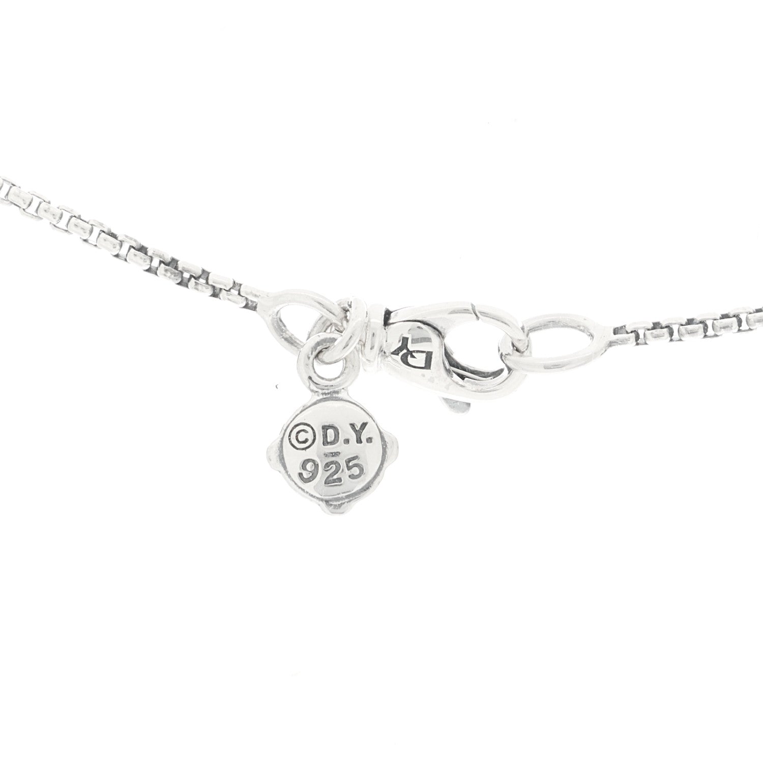 David Yurman Sterling Silver Diamond 8mm Petite Infinity Pendant Necklace 4 of 5