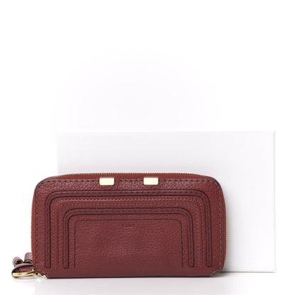 Chloe Grained Calfskin Marcie Long Zip Around Wallet Red 14 of 14