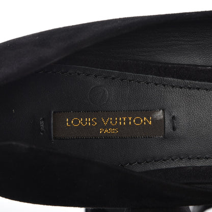 Louis Vuitton Suede Fur Pom Pumps 40 Black 8 of 8
