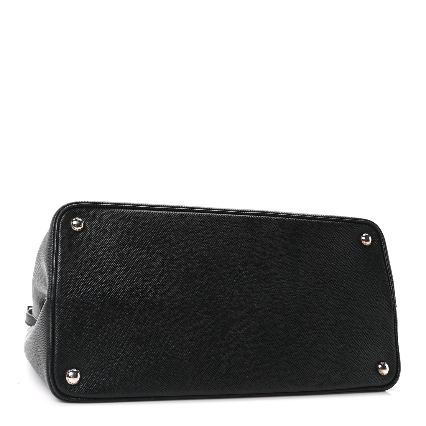 Saffiano Cuir Large Double Bag Black Fuoco
