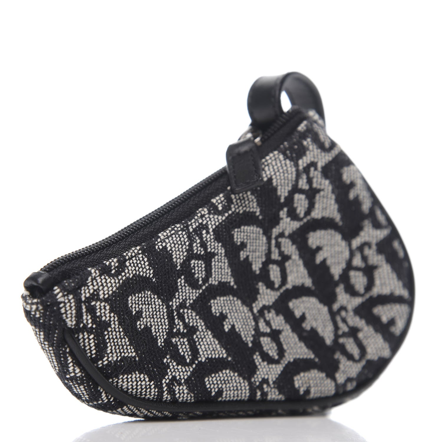 Christian Dior Monogram Saddle Coin Purse Black 3 of 7