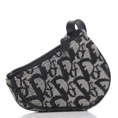 Christian Dior Monogram Saddle Coin Purse Black 3 of 7