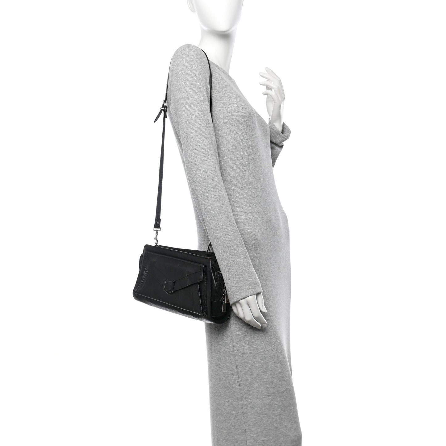 Calfskin PS13 Shoulder Bag Black