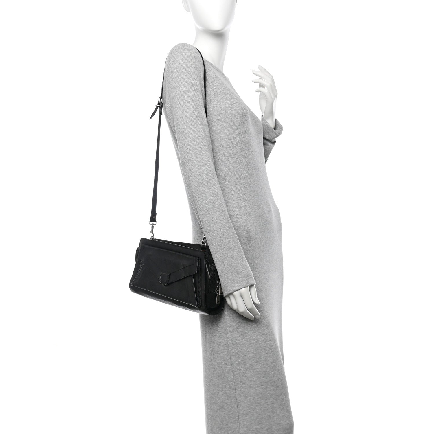 Proenza Schouler Calfskin PS13 Shoulder Bag Black 2 of 10