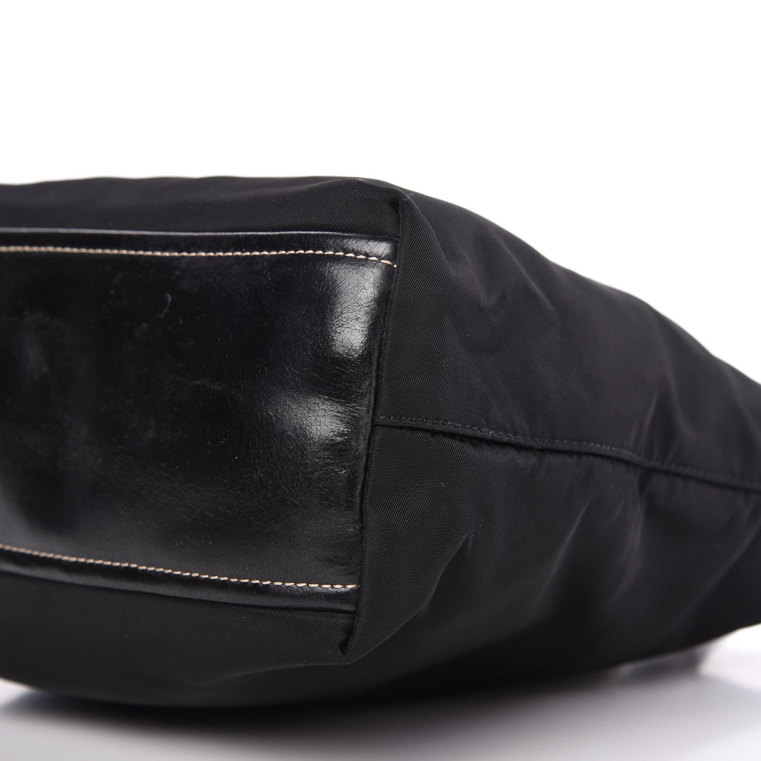 Prada Tessuto Nylon Soft Calf Tote Black 7 of 9