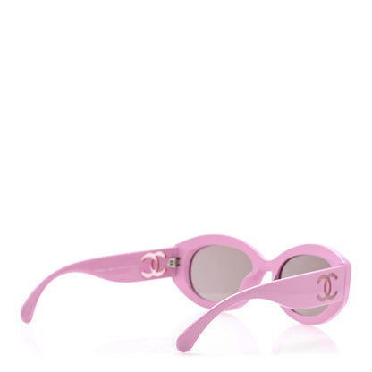 Chanel Acetate Nyon Oval CC Sunglasses 5528-A Pink 4 of 8
