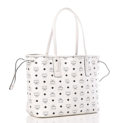MCM Visetos Medium Liz Reversible Shopper Tote White 5 of 15