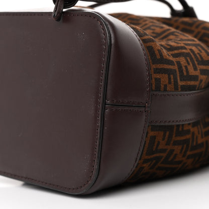 Fendi Suede Vitello King F is Fendi Micro FF Mini Mon Tresor Bucket Bag Sigaro Marrone Ebano 10 of 10