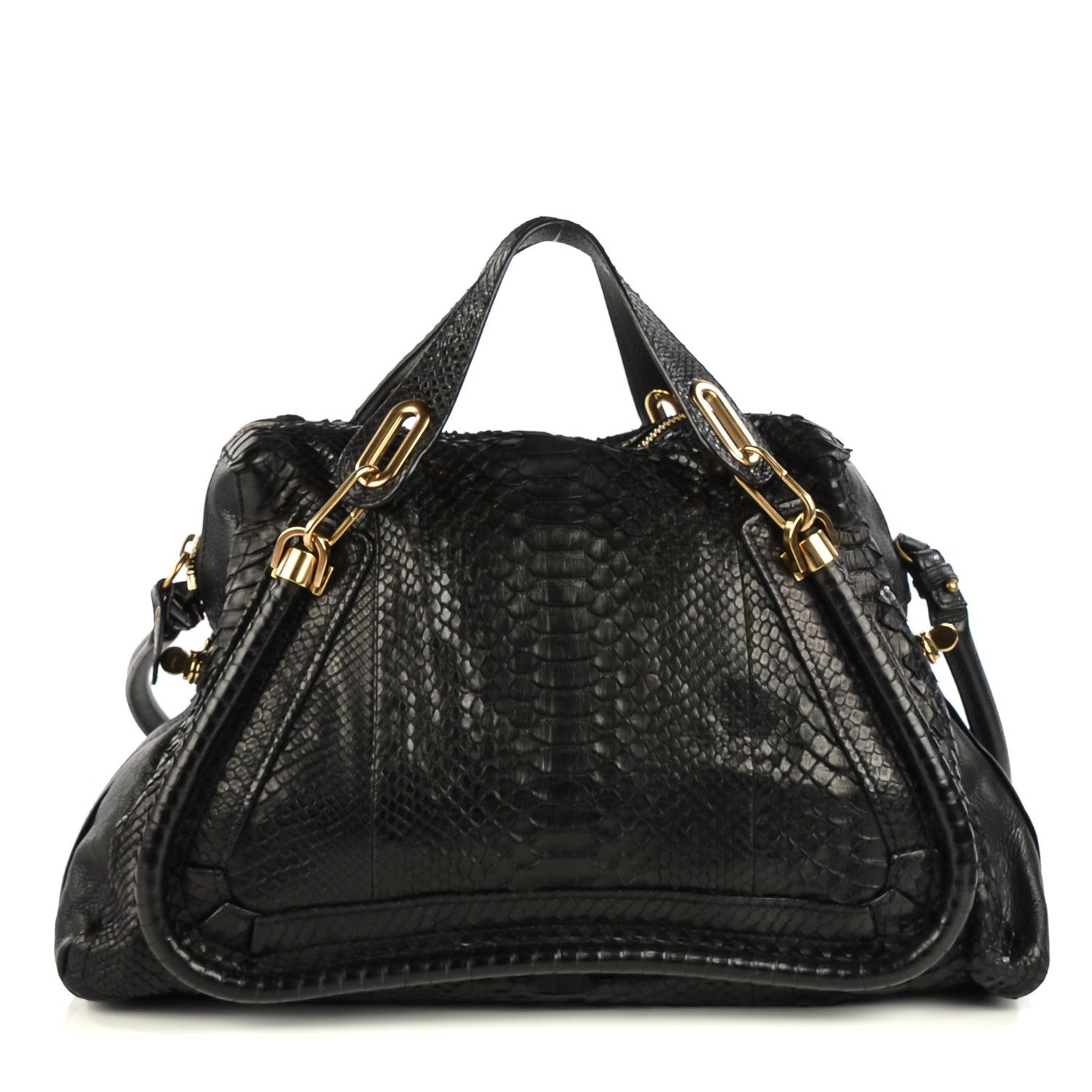 Chloe Python Large Paraty Black 1 of 8