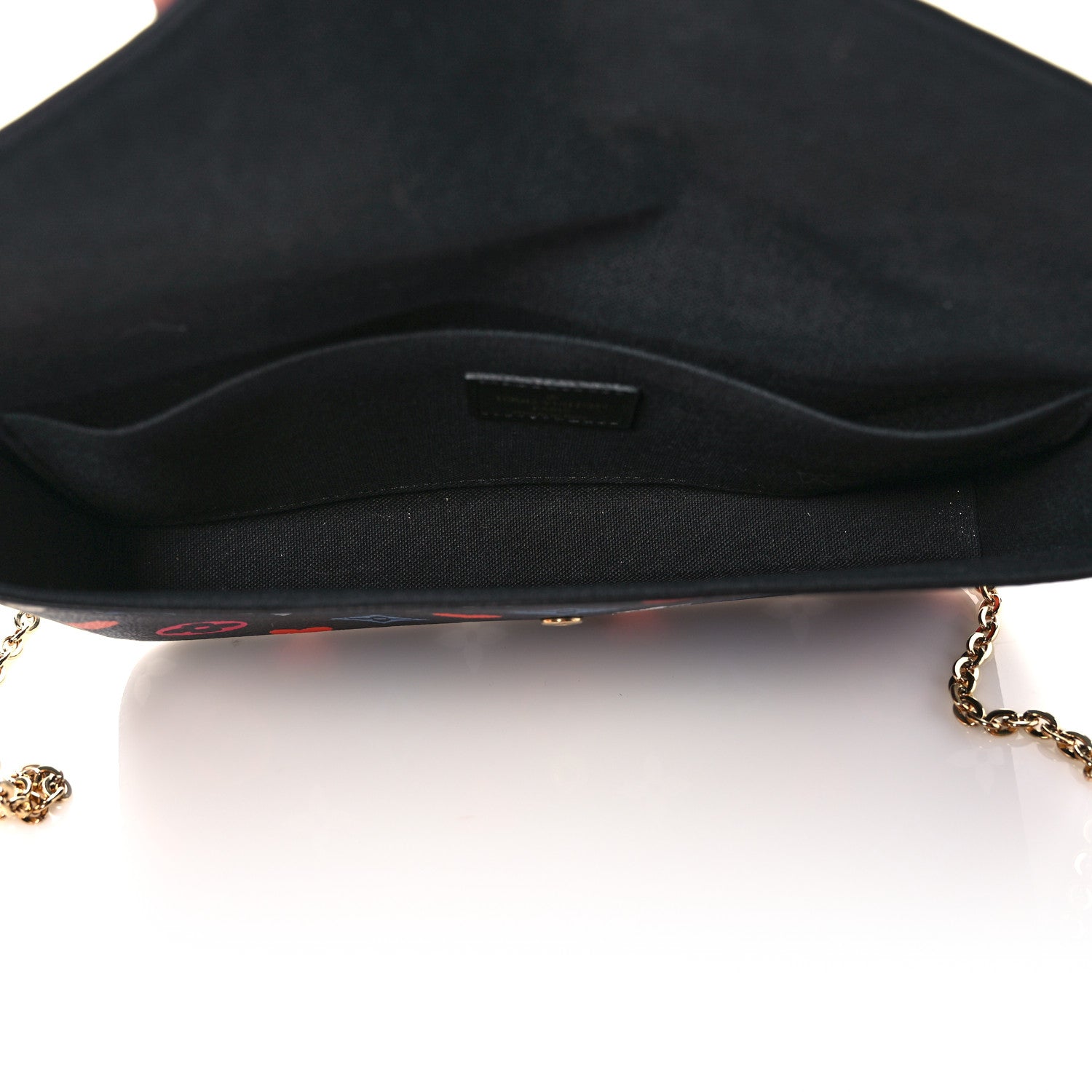 Louis Vuitton Game On Felicie Chain Wallet Black 5 of 10