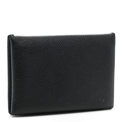 Hermes Epsom Calvi Card Case Black 3 of 6