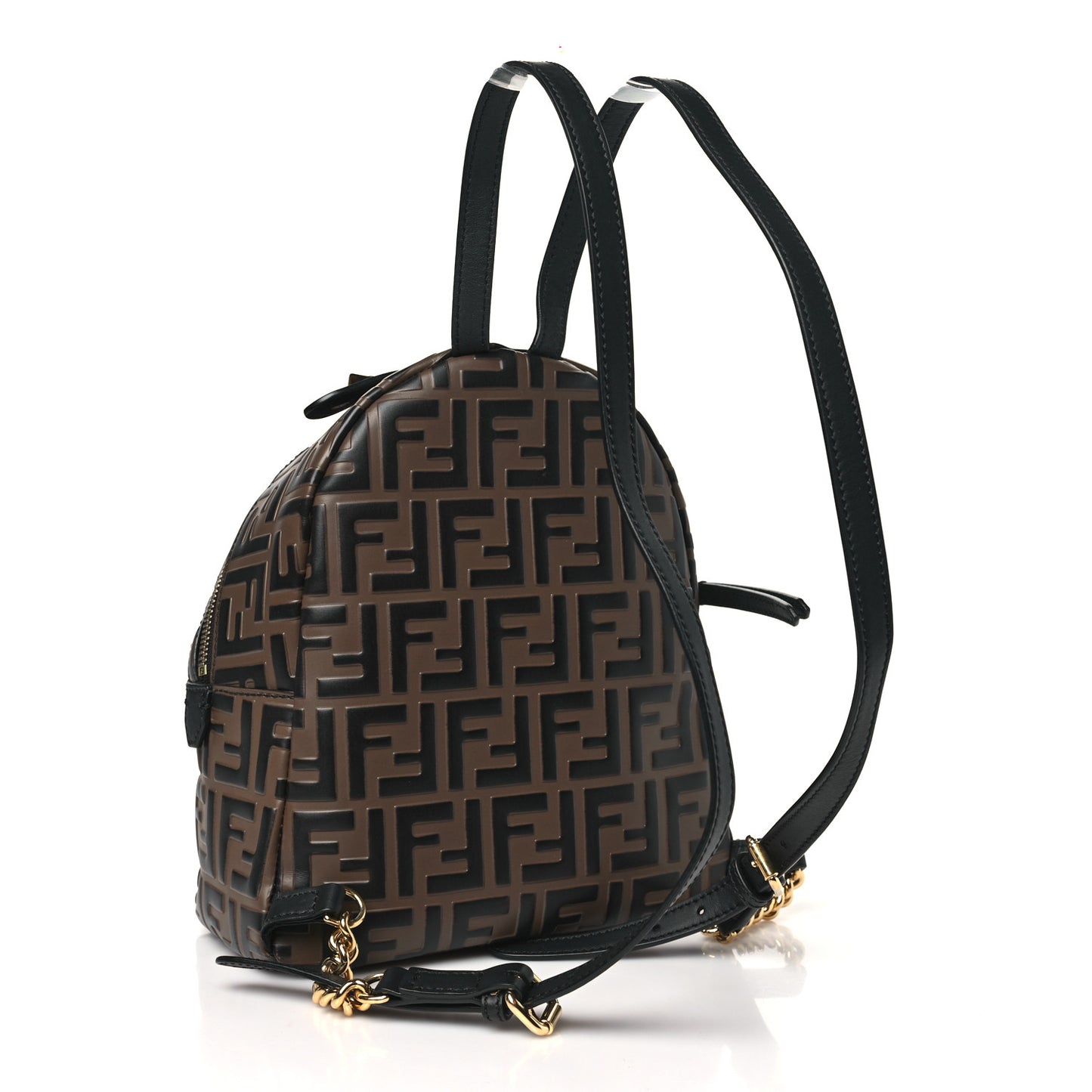 Vitello Bi-Color FF 1974 Embossed Mini Backpack Maya Black