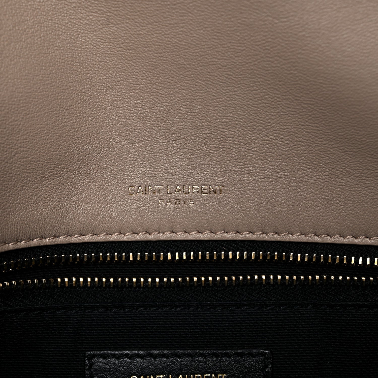 Saint Laurent Lambskin Matelasse Monogram Medium Niki Chain Satchel Dark Beige 6 of 12