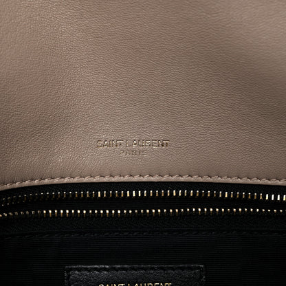Saint Laurent Lambskin Matelasse Monogram Medium Niki Chain Satchel Dark Beige 6 of 12