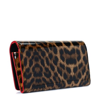 Christian Louboutin Patent Spiked Macaron Flap Wallet Leopard 3 of 9