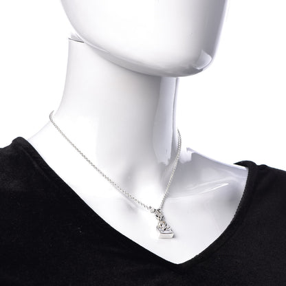 Hermes Sterling Silver Birkin Amulette Pendant Necklace 2 of 6