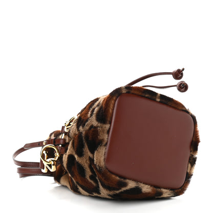 Fendi Wool Vitello King F is Fendi Leopard Print Mini Mon Tresor Bucket Bag Brown Multicolor 4 of 9