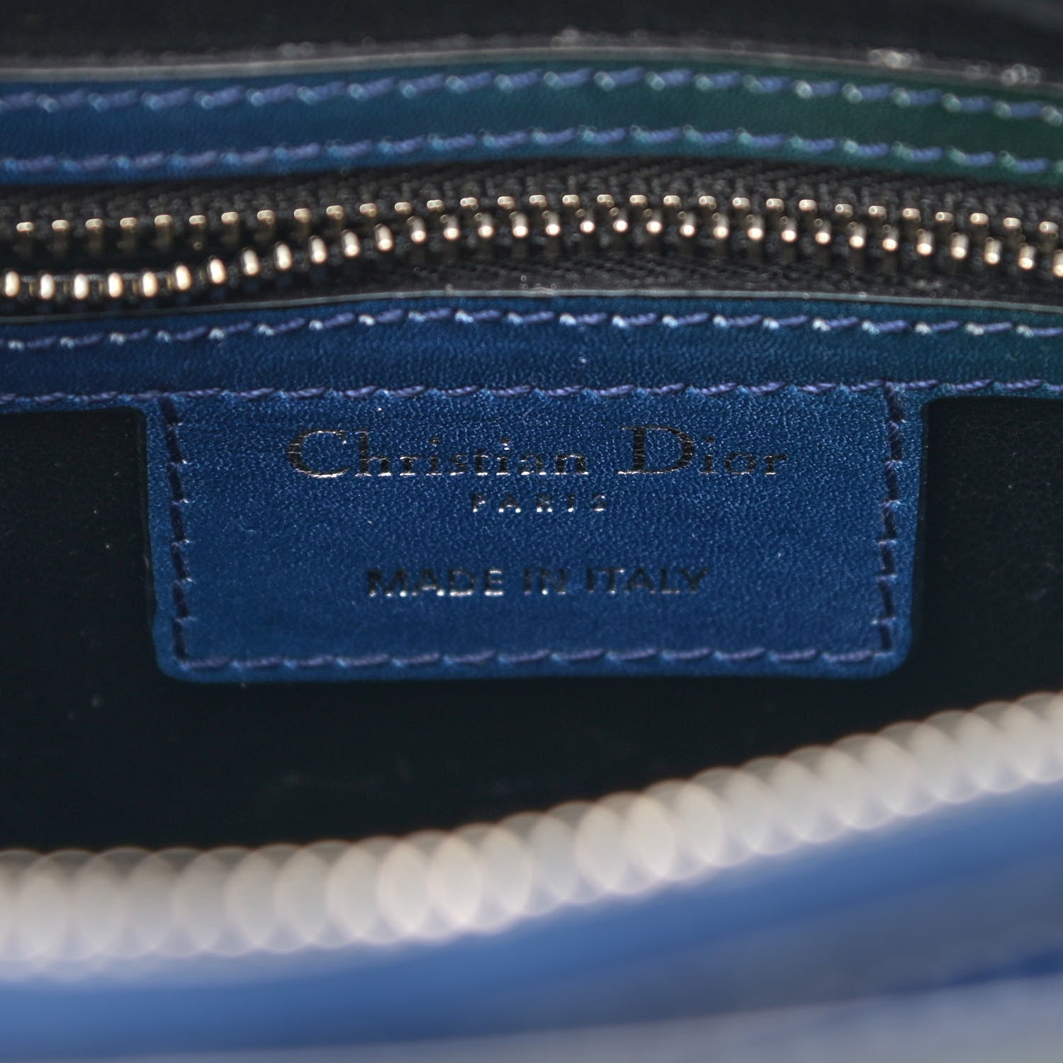 Christian Dior Box Calfskin Gradient Medium Lady Dior Purple Blue Green 6 of 14