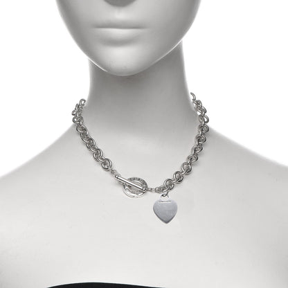 Tiffany Sterling Silver Heart Tag Toggle Necklace 2 of 5