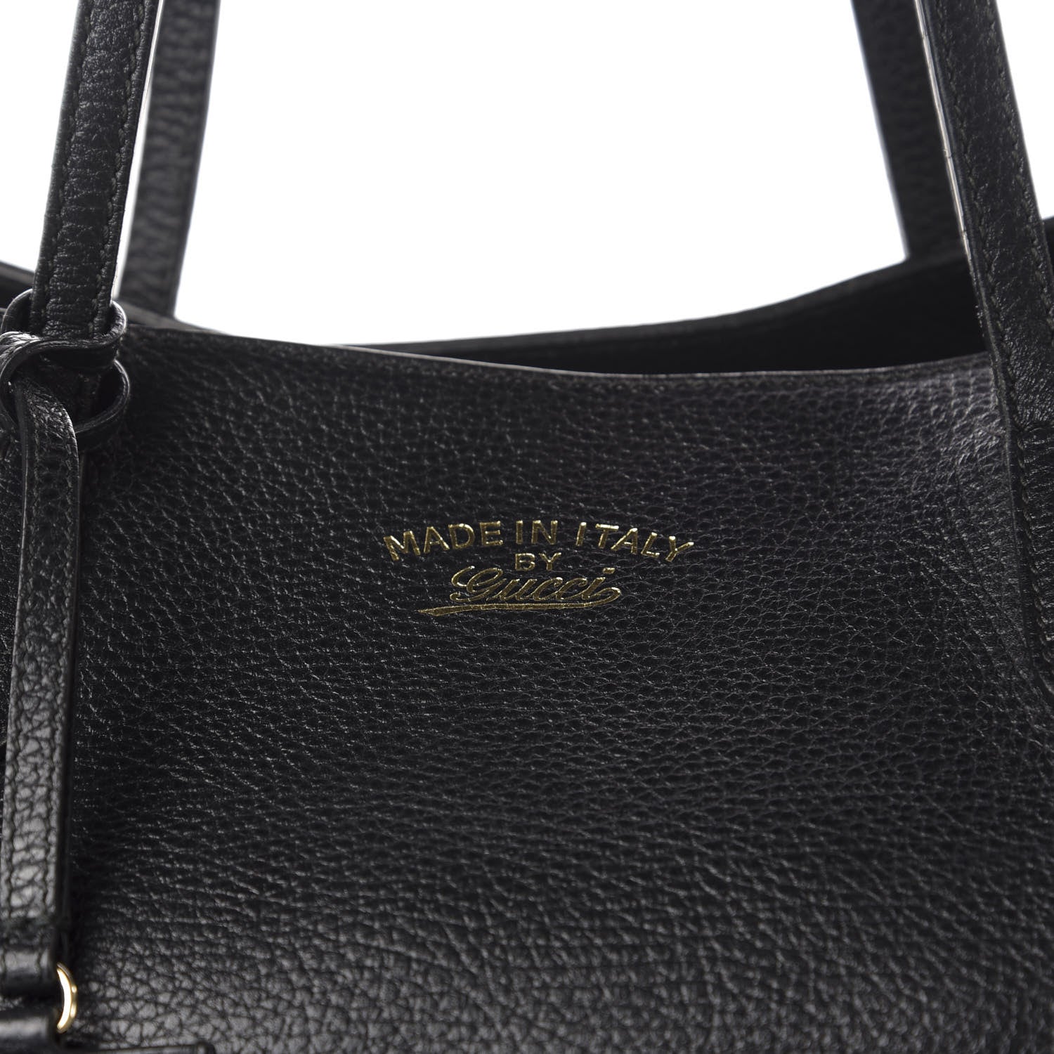 Gucci Pebbled Calfskin Medium Swing Tote Black 13 of 13