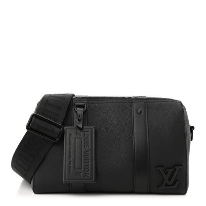 Louis Vuitton Grained Calfskin Aerogram City Keepall Black 1 of 9