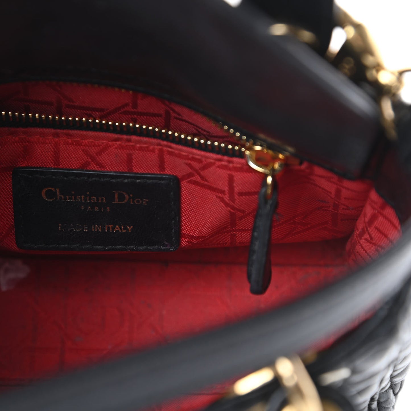 Lambskin Cannage Mini Lady Dior Black