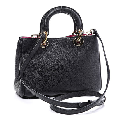 Christian Dior Bullcalf Small Diorissimo Tote Black Rose Indien 2 of 9