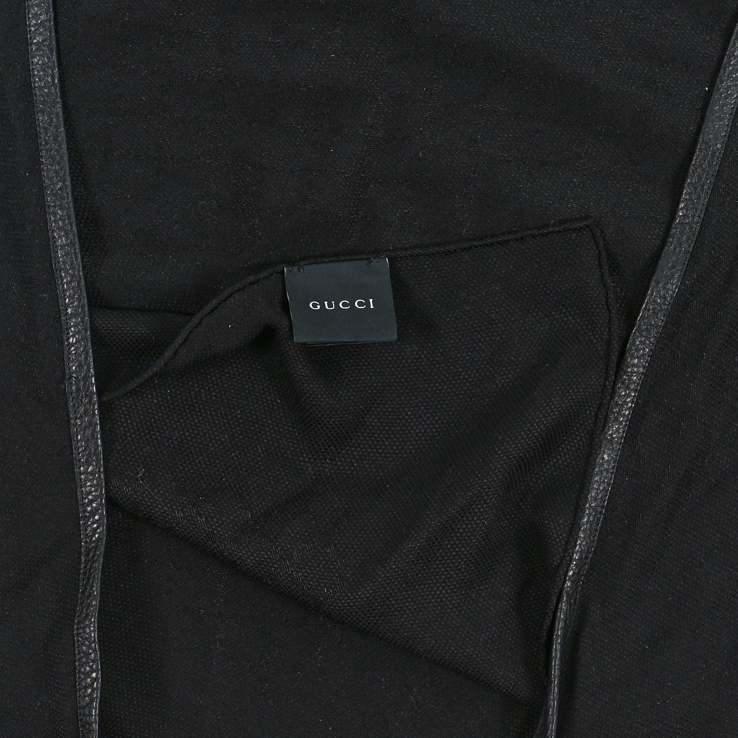 Gucci GUCC Tassel Triangle Scarf Black 3 of 3