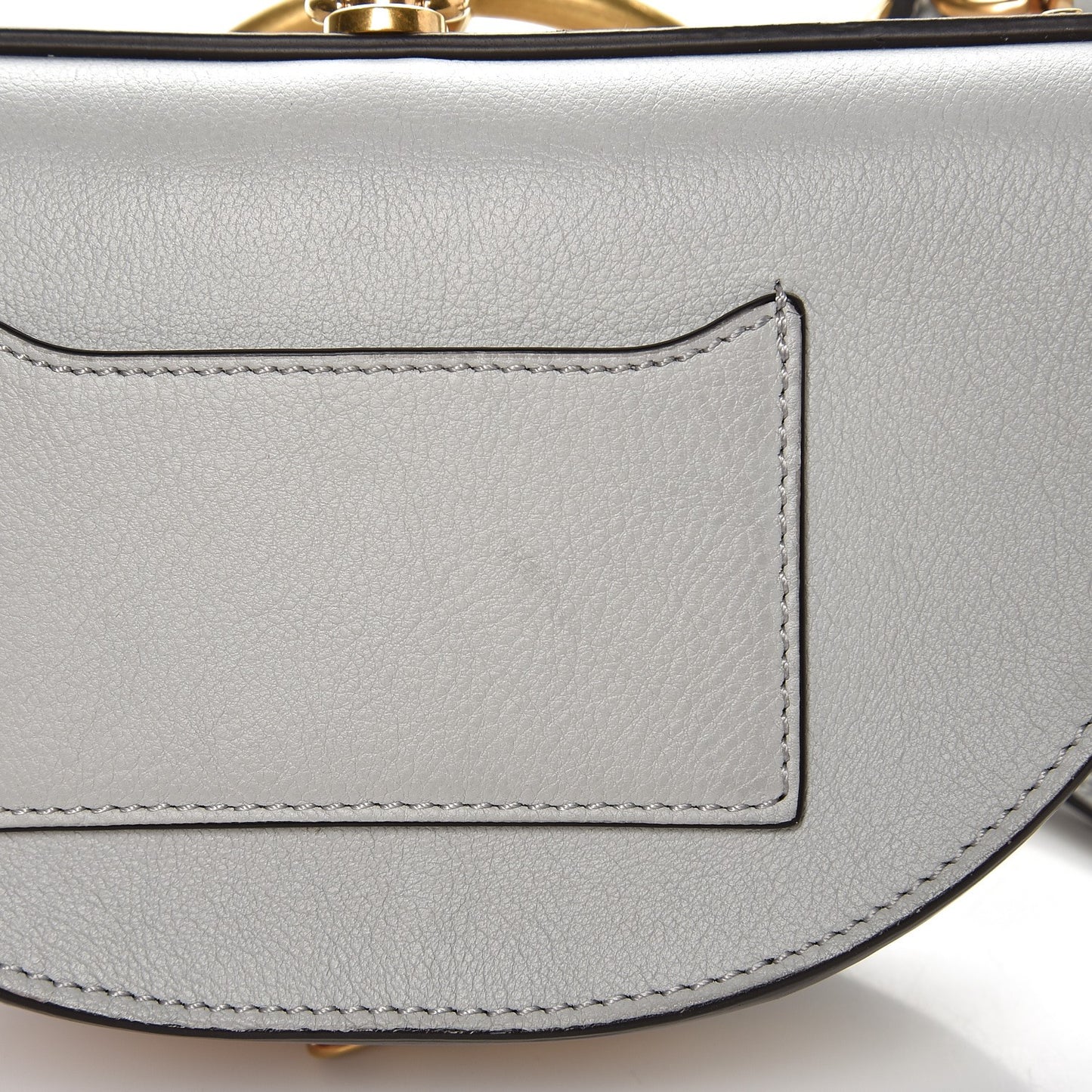 Calfskin Small Nile Bracelet Minaudiere Bag Airy Grey