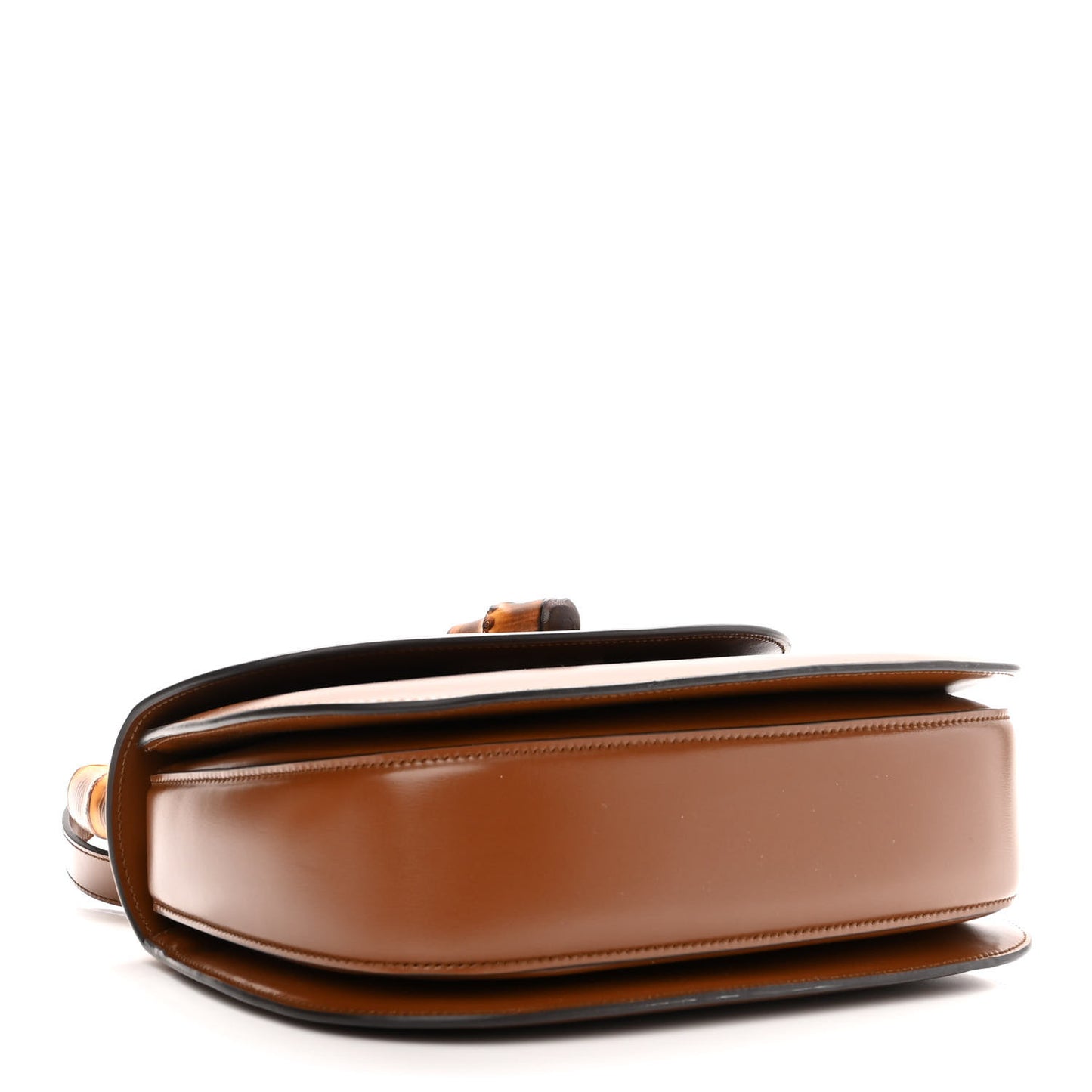 Boarded Dyana Lux Calfskin Web Medium Bamboo 1947 Top Handle Bag Brown