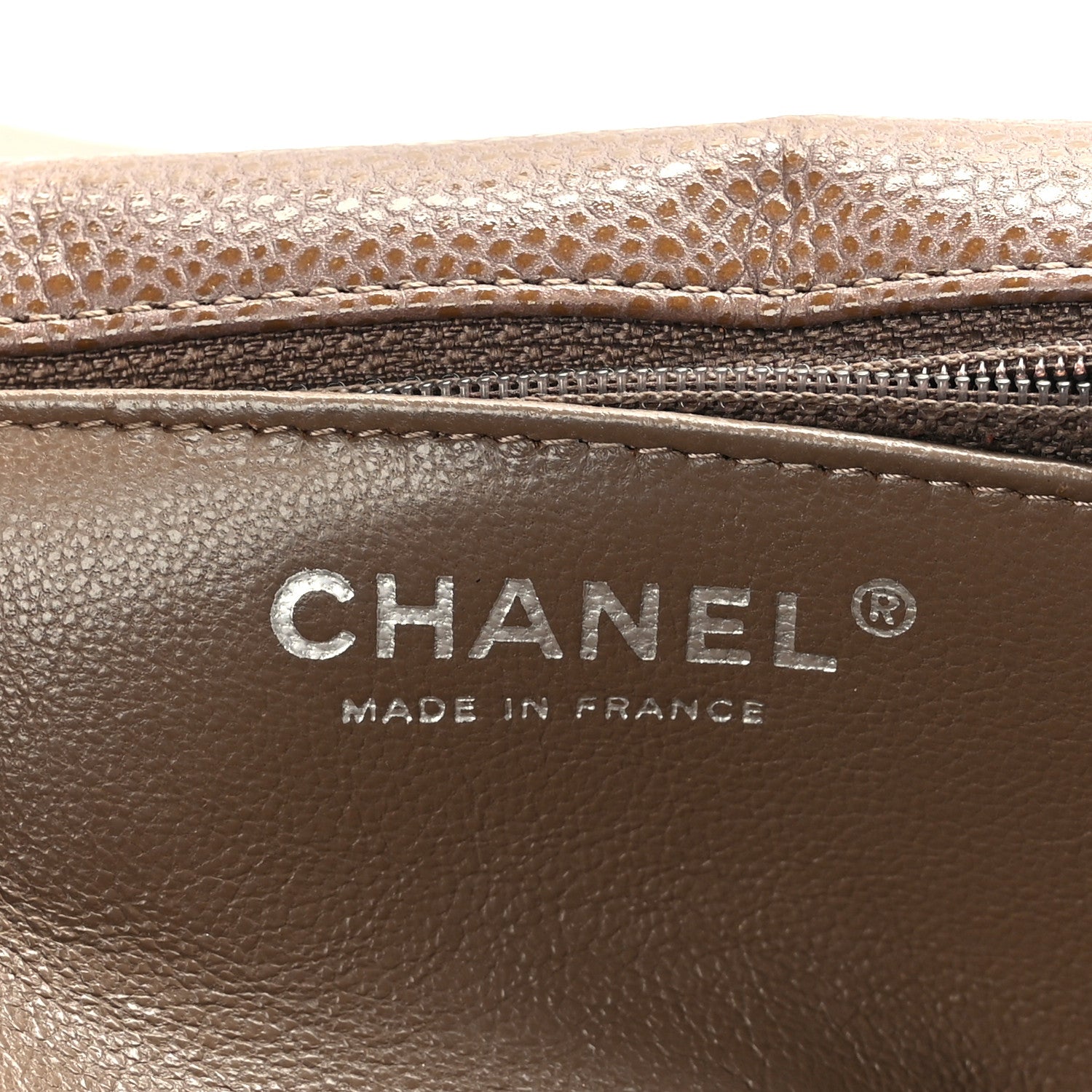 Chanel Caviar Quilted Maxi Single Flap Taupe 7 of 9