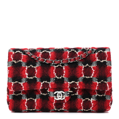 Chanel Wool Quilted Medium Double Flap Red 1 of 9