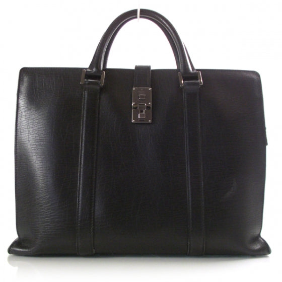 Leather Briefcase Black