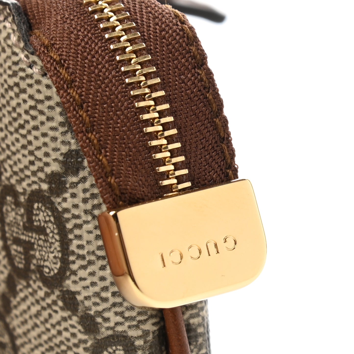 GG Supreme Monogram Key Case Brown