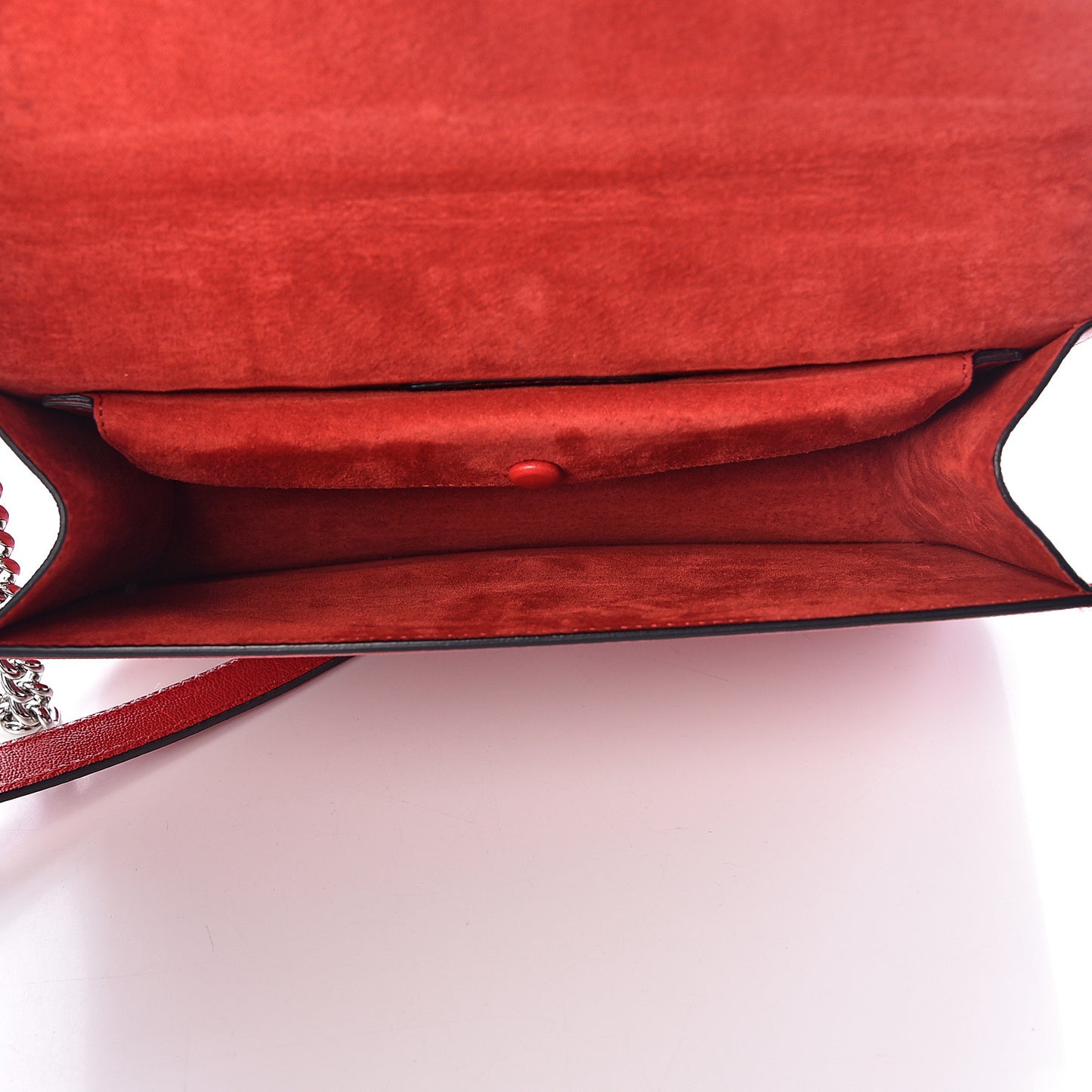 Grained Calfskin Medium Insignia Flap China Red