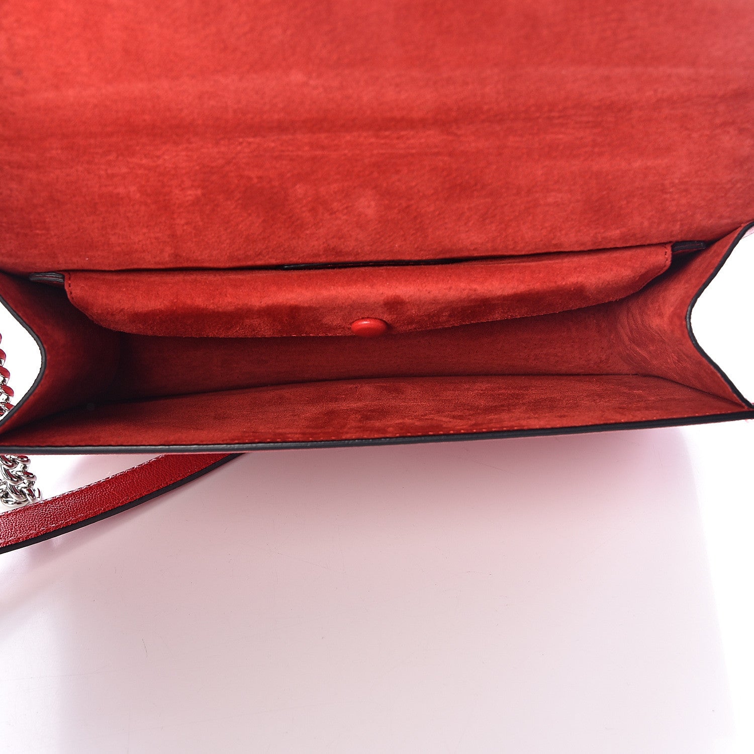 Alexander McQueen Grained Calfskin Medium Insignia Flap China Red 5 of 10