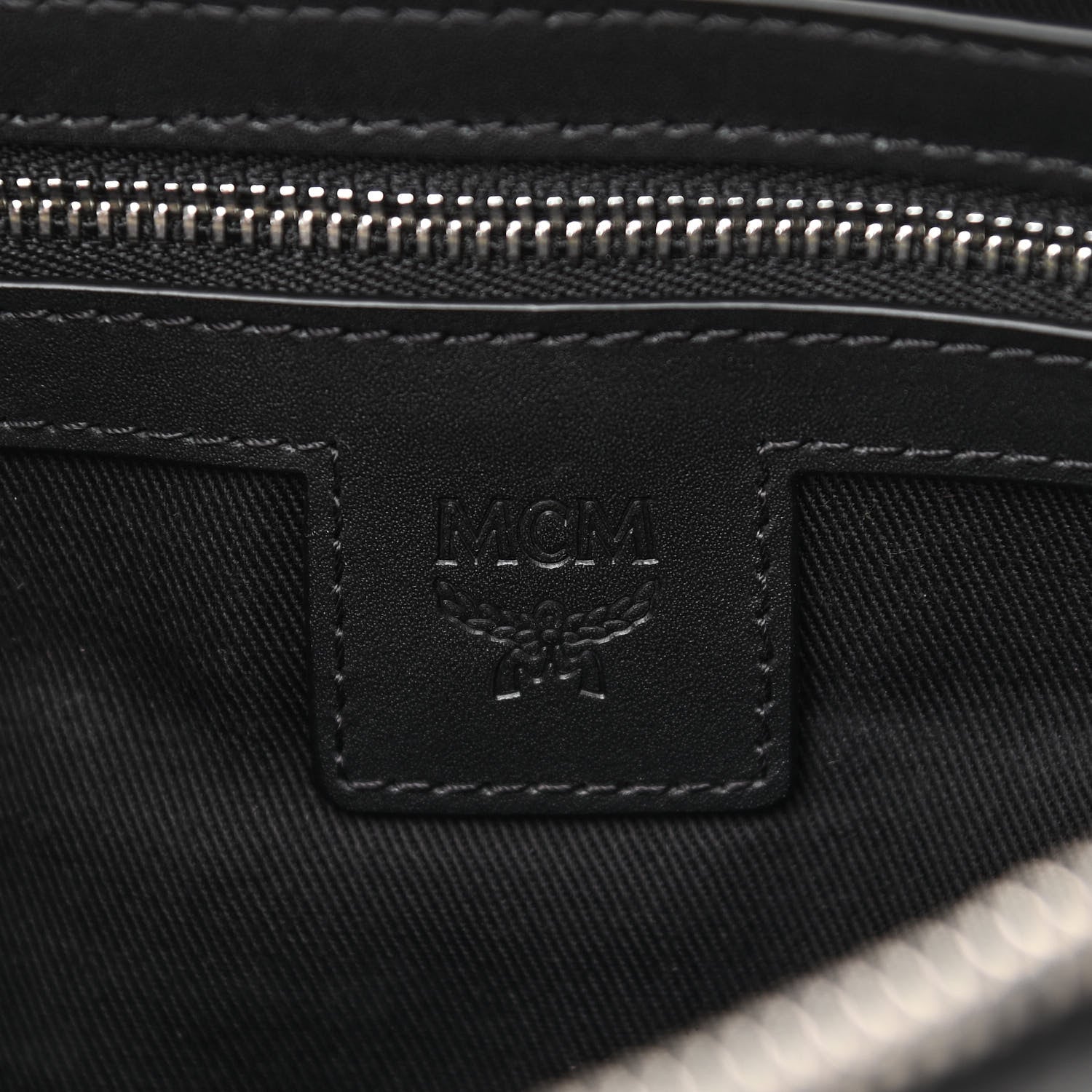 MCM Visetos Original Medium Pouch Black 6 of 9
