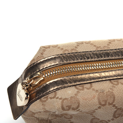 Gucci Monogram Small Cosmetic Case Metallic Bronze 16 of 19