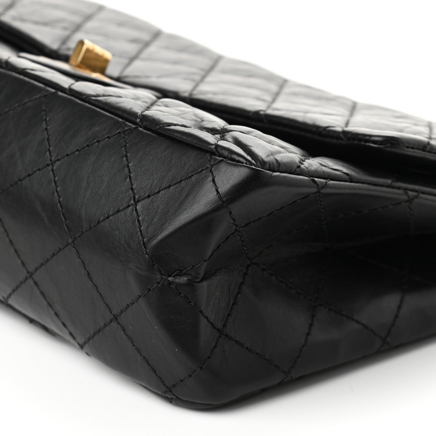 Aged Calfskin Quilted 2.55 Reissue 226 Flap Black