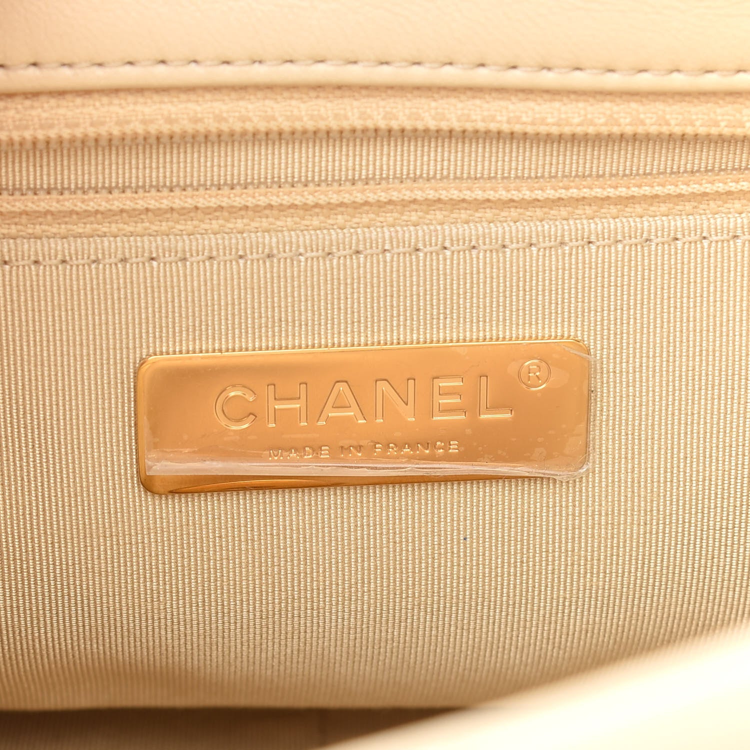 Chanel Lambskin Quilted Large Chanel 19 Flap Beige 5 of 8