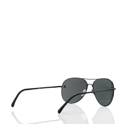 Chanel Metal Aviator CC Sunglasses 4189 T-Q Black 4 of 8