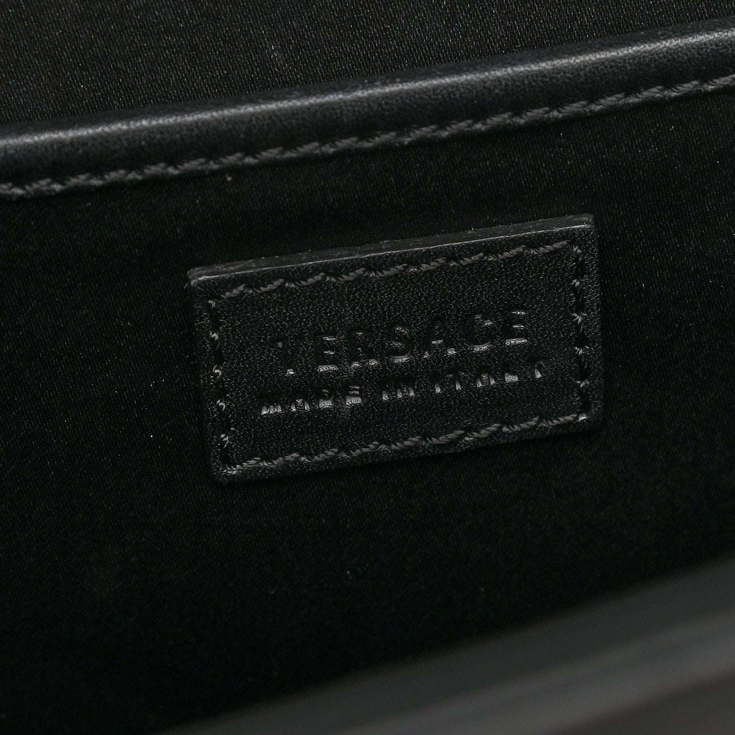 Calfskin Medusa Coin Tote Black