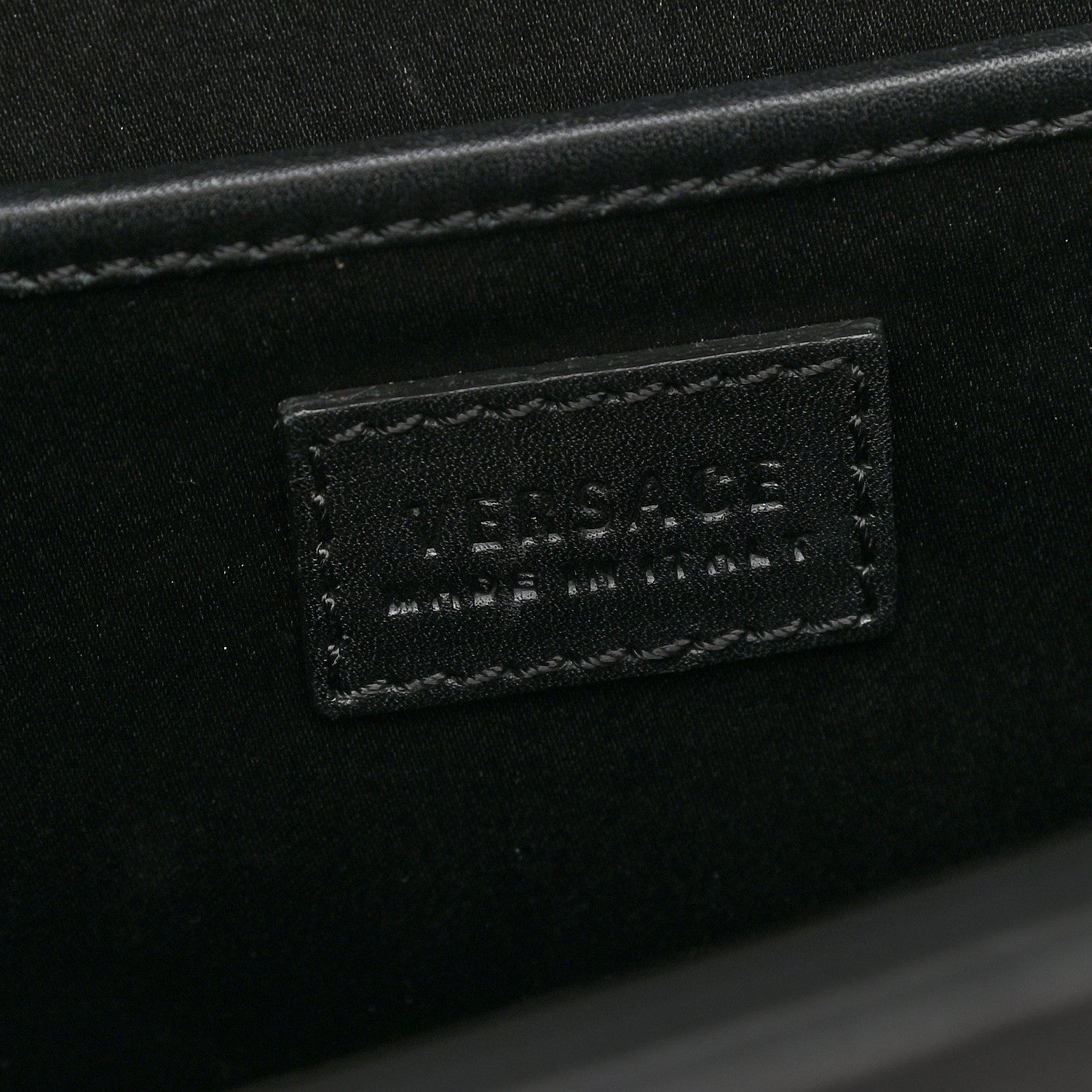 Versace Calfskin Medusa Coin Tote Black 6 of 8