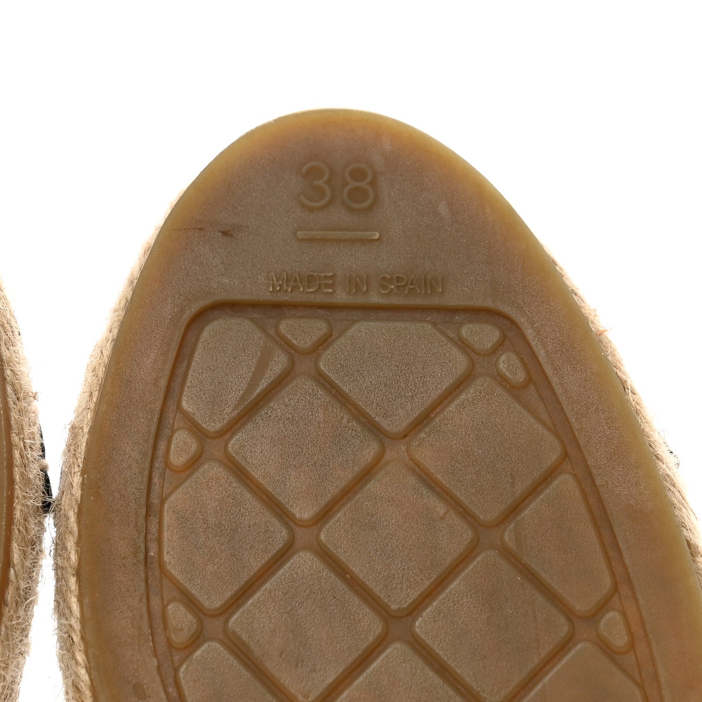 Cotton Jacquard Grosgrain CC Print Espadrilles 38 Grey Black