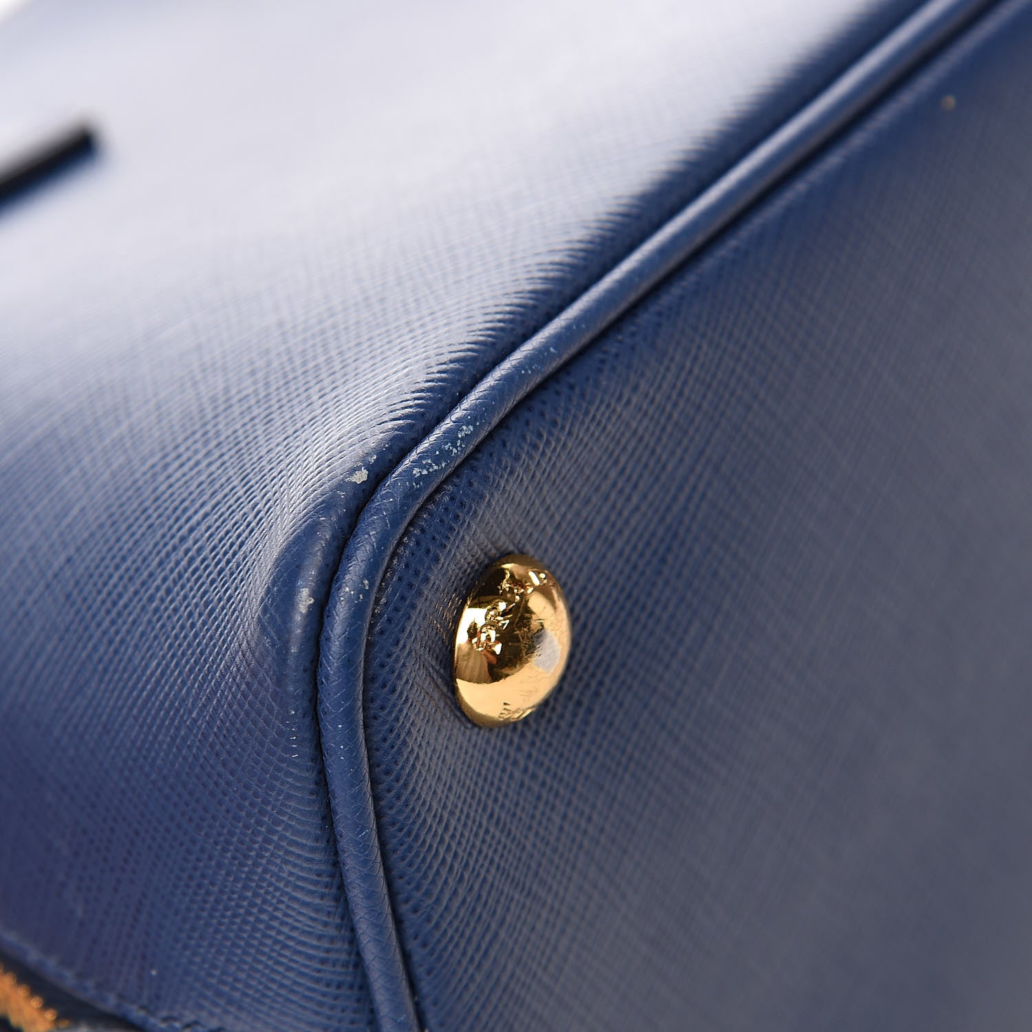 Prada Saffiano Lux Small Promenade Tote Azzurro 9 of 13