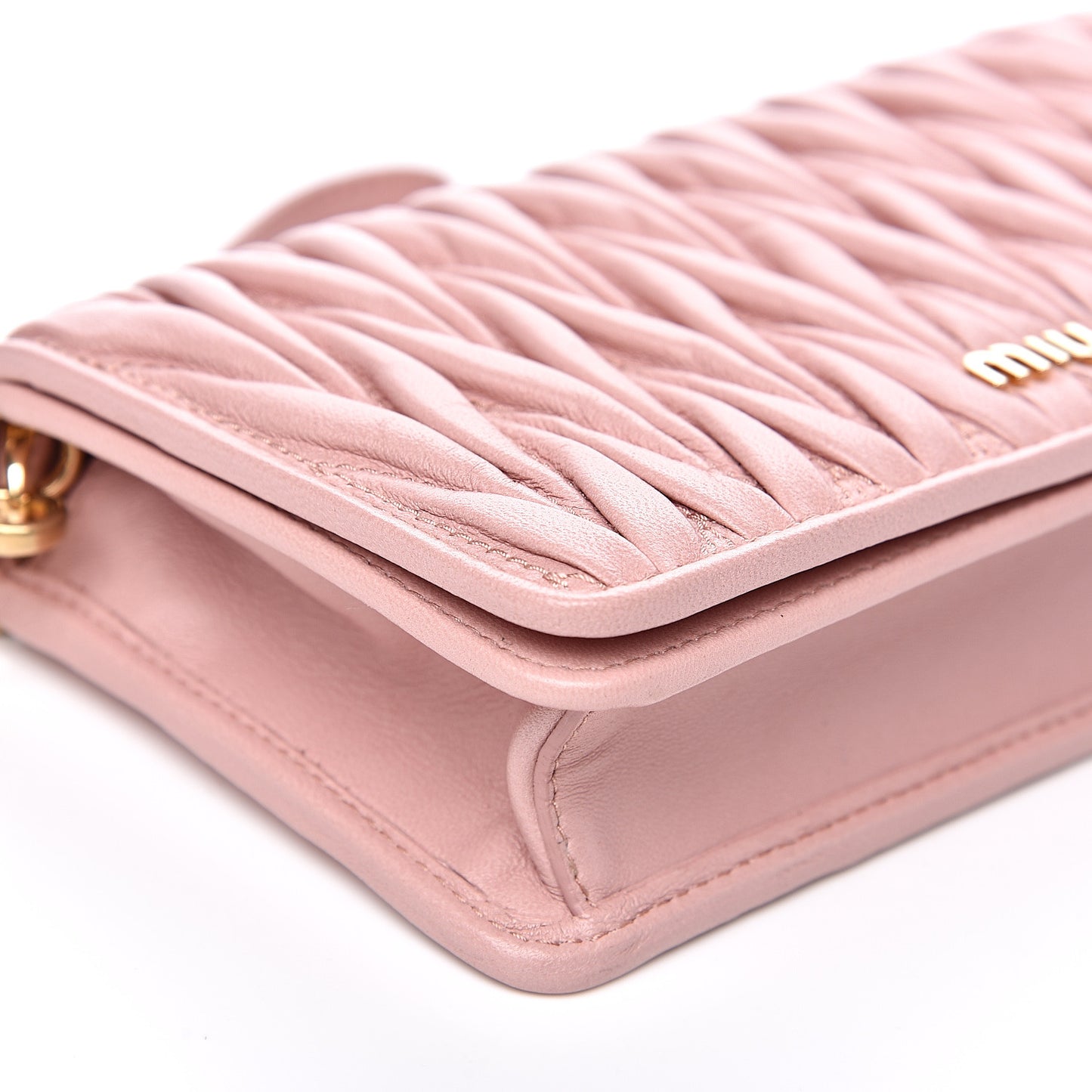 Nappa Matelasse Chain Crossbody Bag Orchidea