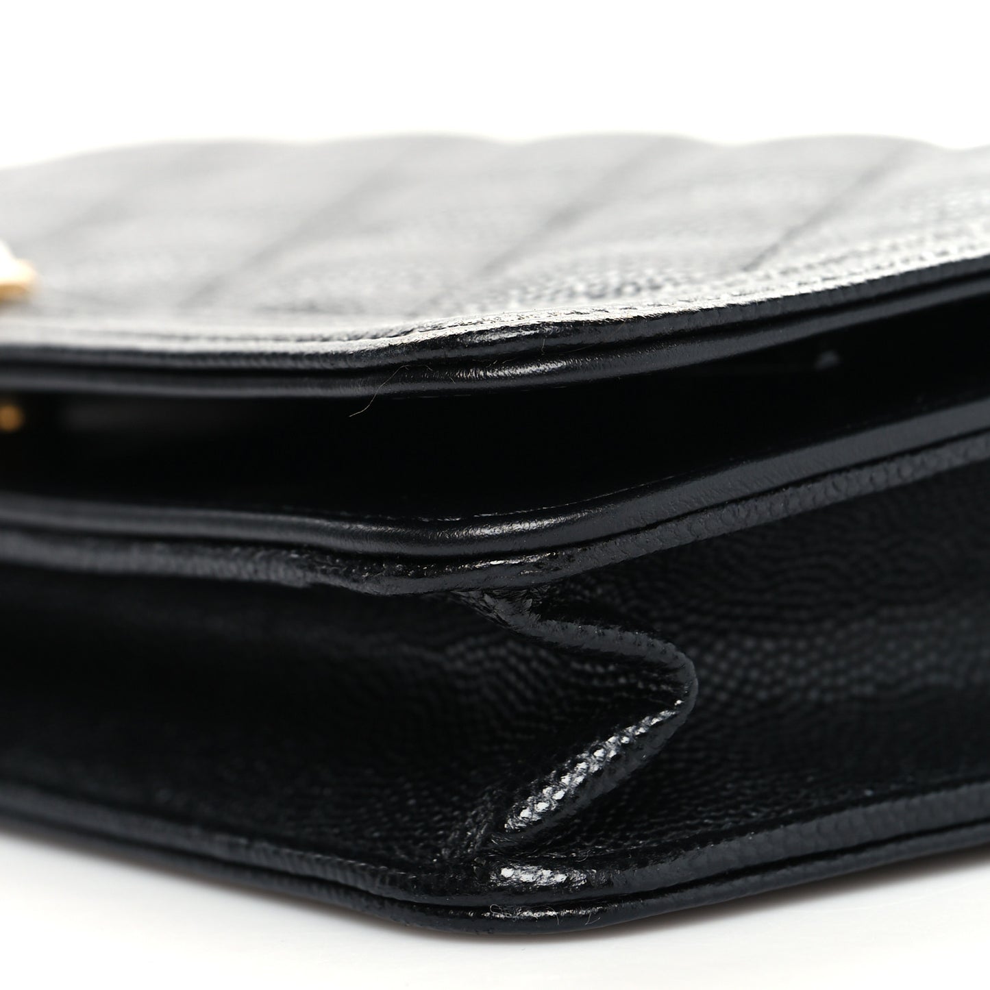 Caviar Quilted Boy Wallet On Chain WOC Black