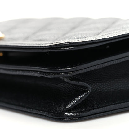 Chanel Caviar Quilted Boy Wallet On Chain WOC Black 10 of 10